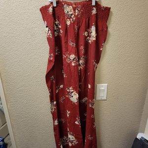 Free People one floral wide leg pant